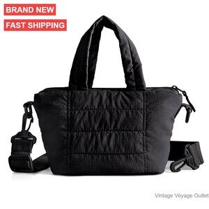 Mini Puffer Crossbody Bag with RFID Pocket, Lightweight Quilted Purse